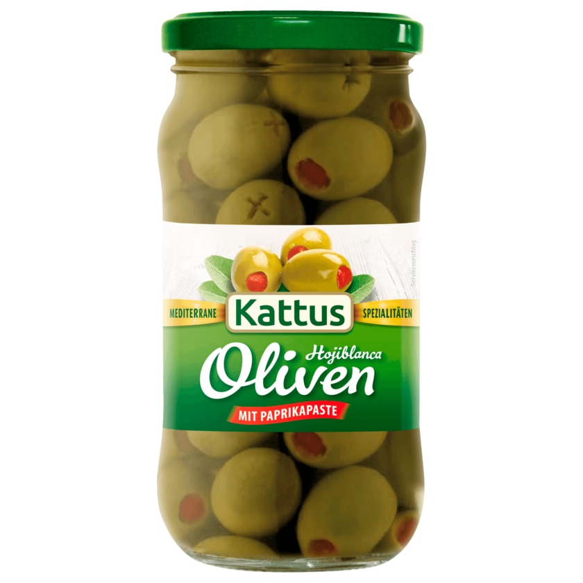 Kattus Große Oliven mit Paprikapaste 200g